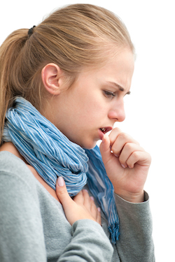 young woman having a cold